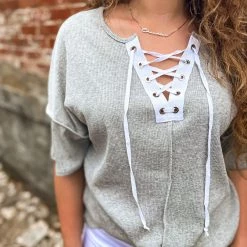 Gypsy Waltz Parker Lace Up Top Clothing 18 Gypsy Waltz Parker Lace Up Top Clothing