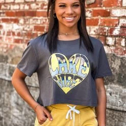 Gypsy Waltz Little River Lake Vibe Crop Tee Clothing