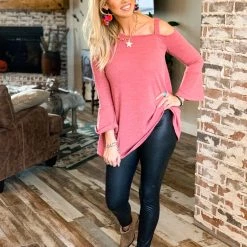 P & Rose Clearance The Bellville Topp In Mauve Rust - FINAL SALE