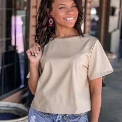 Gypsy Waltz Everman Leather Top In Taupe 14 Gypsy Waltz Everman Leather Top In Taupe