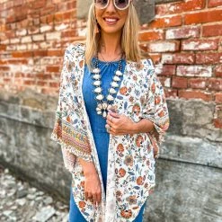 Haptics Yorktown Floral Kimono