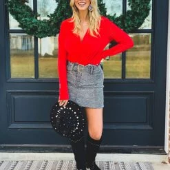 Day G Clearance The Queen City BodySuit In Red 18 Day G Clearance The Queen City BodySuit In Red