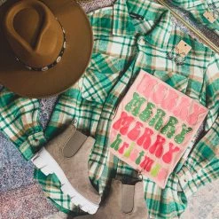 AKAIV Clothing The Mansfield Flannel Shacket In Green