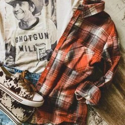 La Mel The Bardwell Flannel In Ginger Clearance 14 La Mel The Bardwell Flannel In Ginger Clearance