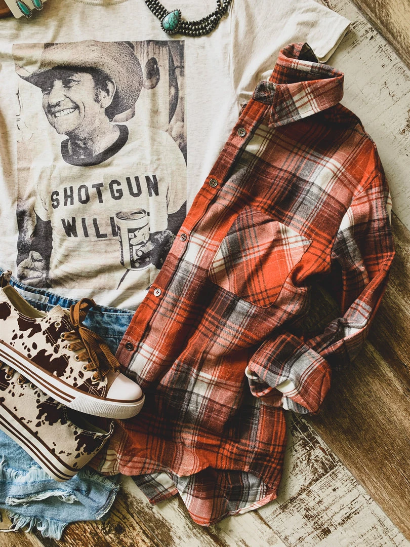 La Mel The Bardwell Flannel In Ginger Clearance 8 La Mel The Bardwell Flannel In Ginger Clearance