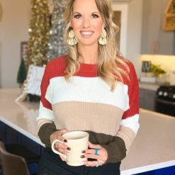 Blue Age The Roscoe Sweaterr In Rose Red Clearance