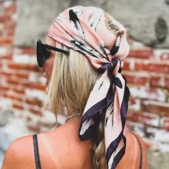 Gypsy Waltz Lamesa Feather Wild Rag Head Scarf New