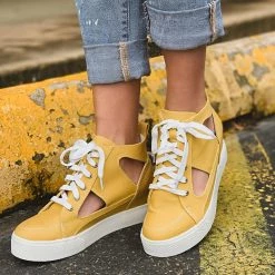 Very G The Edgewood Sneaker In Mustard Shoes
