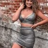 Gypsy Waltz New Princeton Glitter Two Piece Set In Silver 2 Gypsy Waltz New Princeton Glitter Two Piece Set In Silver