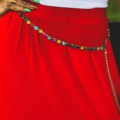 Gypsy Waltz Estelline Rhinestone Belt In Multicolor 21 Gypsy Waltz Estelline Rhinestone Belt In Multicolor