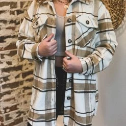 Style Melody The Lipan Shacket In Tan Clothing