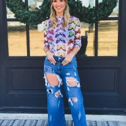 Uniq Inc The Bandera Wide Leg Pant In Dark Wash Clearance