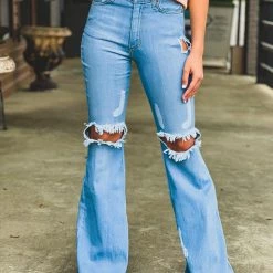Gypsy Waltz Chandler Bell Bottoms In Medium Wash