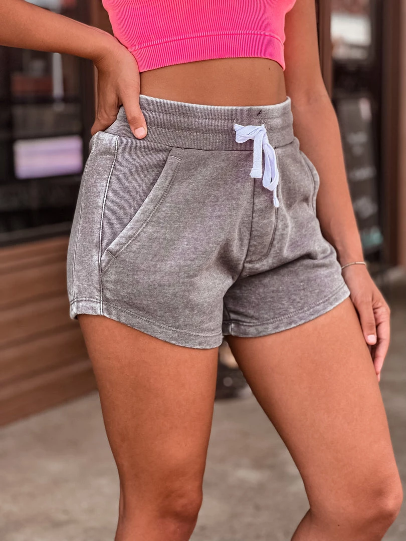Gypsy Waltz Arcola Lounge Shorts In Light Gray 3 Gypsy Waltz Arcola Lounge Shorts In Light Gray