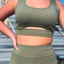 Shop Iris Basic Clothing The Memphis Two Piece Set In Olive