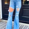 GJG Clothing The Daisetta Bell Bottoms In Light Wash