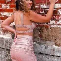 Gypsy Waltz Princeton Glitter Two Piece Set In Pink New