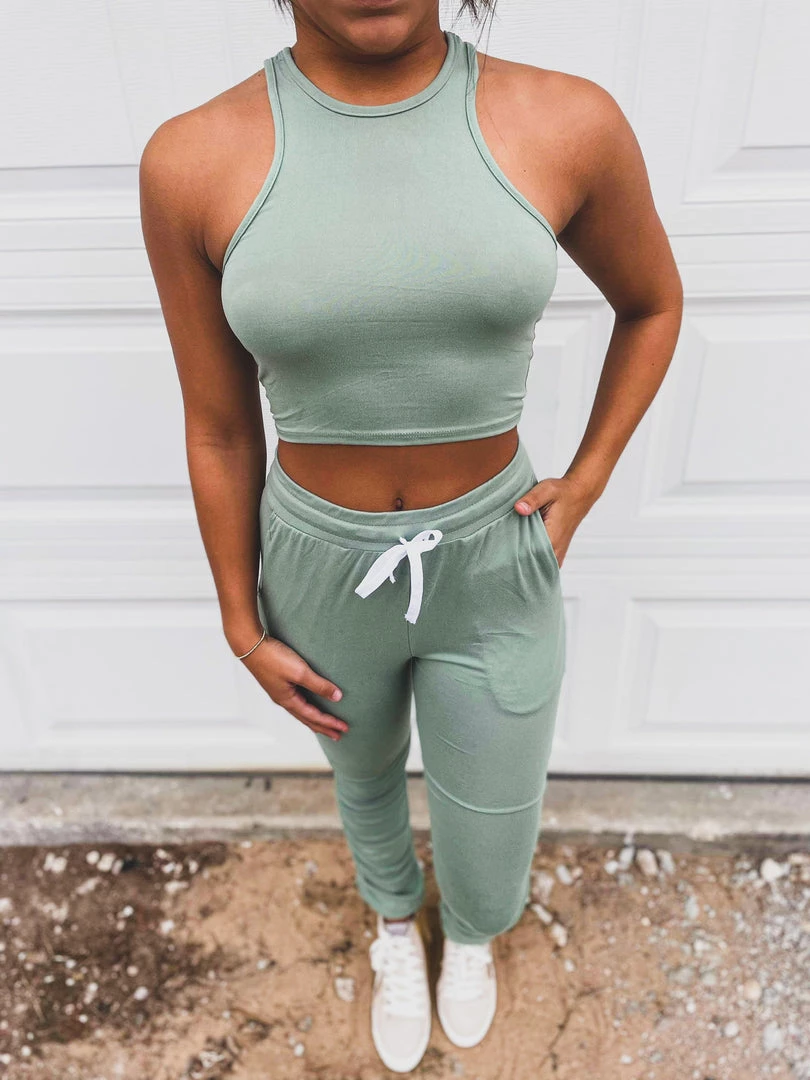 Capella SCREENBUSTER Ruched Two Piece Set In Sage Green 14 Capella SCREENBUSTER Ruched Two Piece Set In Sage Green