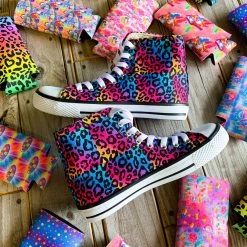 Miami Shoe The Fredericksburg Rainbow Leopard Hi-Top Sneaker Clearance