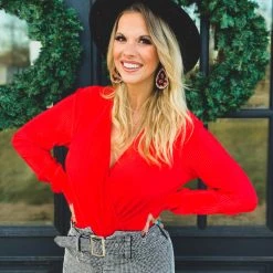 Day G Clearance The Queen City BodySuit In Red 23 Day G Clearance The Queen City BodySuit In Red