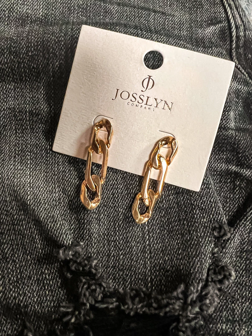 Gypsy Waltz Ingram Gold Chain Link Earring 4 Gypsy Waltz Ingram Gold Chain Link Earring