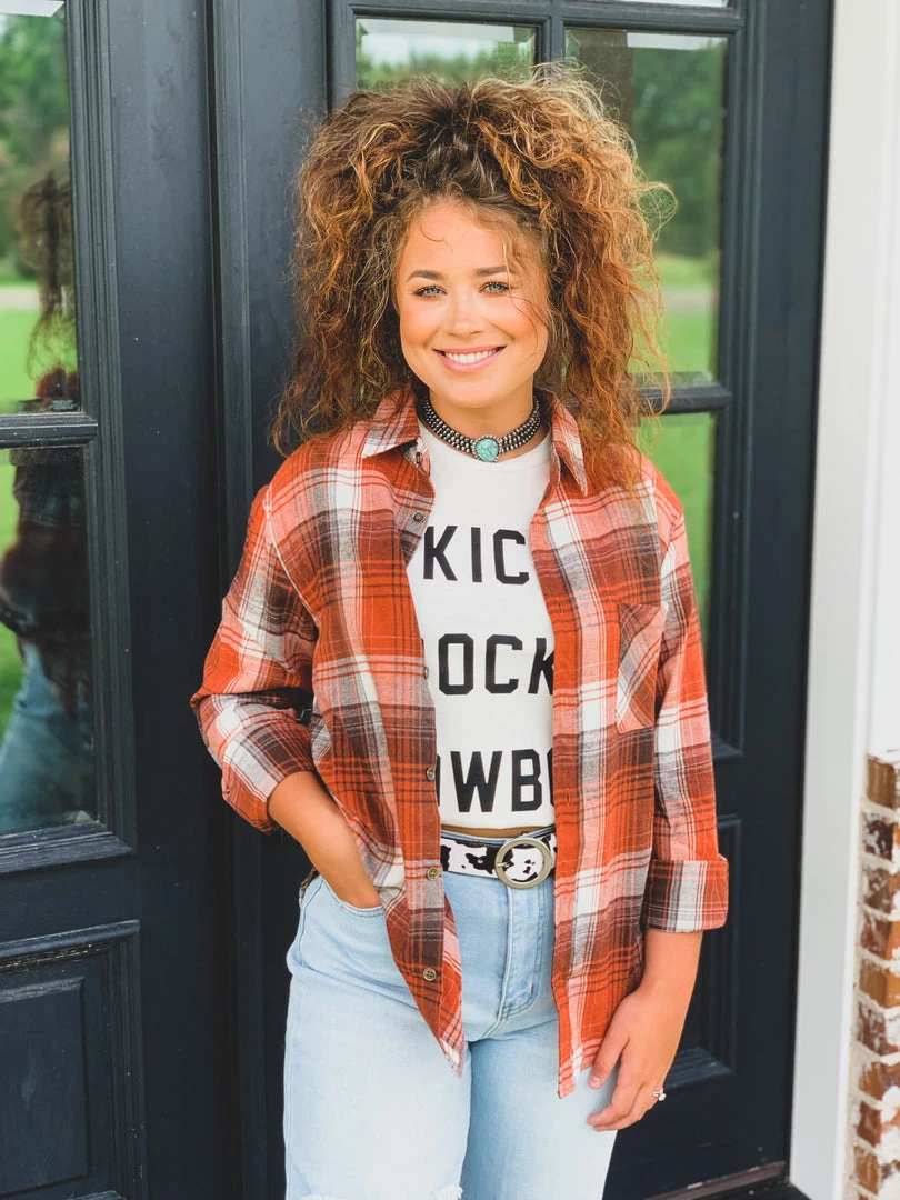 La Mel The Bardwell Flannel In Ginger Clearance 4 La Mel The Bardwell Flannel In Ginger Clearance