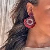 Gypsy Waltz Kermit Earrings In Maroon