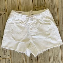 Gypsy Waltz The Pampa Drawstring Short In White - FINAL SALE