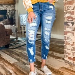 Cest Toi Clearance The Danbury Denim Skinnies In Dark Wash