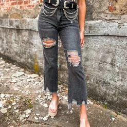 Gypsy Waltz Clothing Medina Vintage Black Distressed Jeans