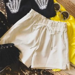 Gypsy Waltz Runge Shorts In White Clothing