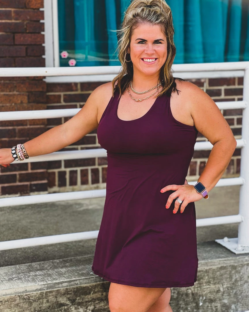 Gypsy Waltz Missouri City Athletic Dress In Maroon In Curvy Clothing 8 Gypsy Waltz Missouri City Athletic Dress In Maroon In Curvy Clothing