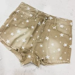 Gypsy Waltz Rising Star Shorts In Tan New 10 Gypsy Waltz Rising Star Shorts In Tan New
