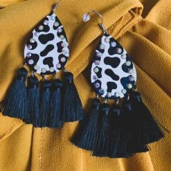 Gypsy Waltz New Jayton Cow Print Earrings 7 Gypsy Waltz New Jayton Cow Print Earrings