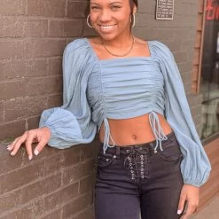 Gypsy Waltz Inez Top In Blue