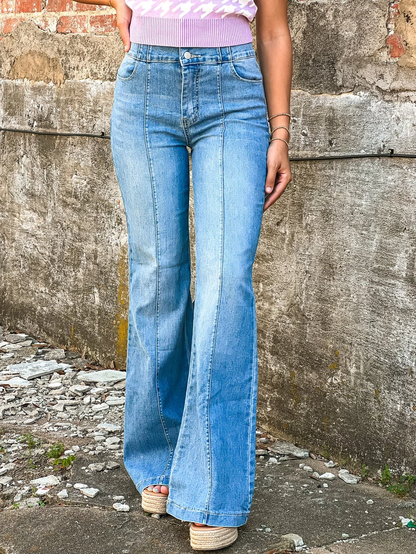 Gypsy Waltz Plano High Rise Flare Jeans 5 Gypsy Waltz Plano High Rise Flare Jeans