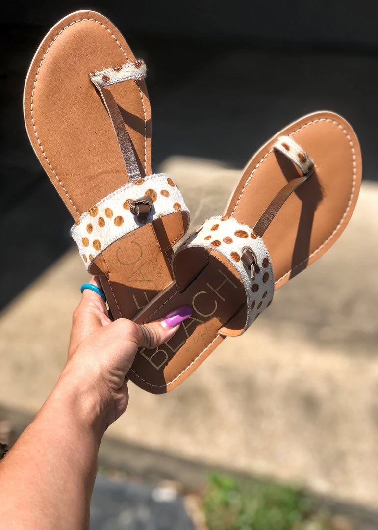 Matisse Footwear Clearance The Miami Sandl In Brown Spot Cowhide 4 Matisse Footwear Clearance The Miami Sandl In Brown Spot Cowhide