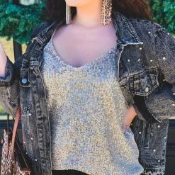 BIBI The Mercedes Topp In Soft Gold Clearance