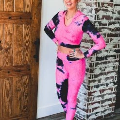 Ds Wholesale SCREENBUSTER Two Piece Hooded Scrunch Set In Pink