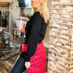 La Mel Clearance The Alamo Flannel In Fire Red - FINAL SALE 10 La Mel Clearance The Alamo Flannel In Fire Red - FINAL SALE