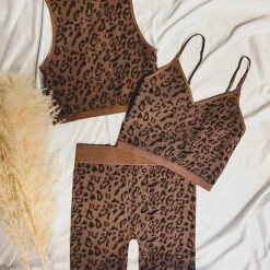 Gypsy Waltz Keene Leopard Print Top New