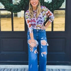 Uniq Inc The Bandera Wide Leg Pant In Dark Wash Clearance