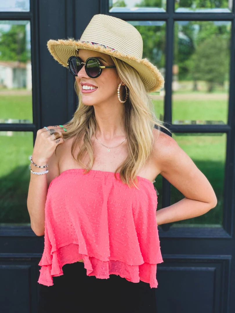 Apple Tree Apparel The Waco Topp In Coral Clearance