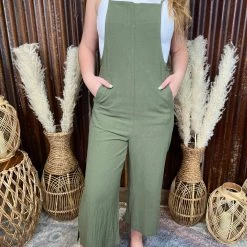 Miss Sparkling Vidor Linen Jumpsuit In Olive Clothing 9 Miss Sparkling Vidor Linen Jumpsuit In Olive Clothing