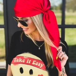 Cap Zone SCREENBUSTER Wild Rag Head Scarf In Red Special Daily Deals