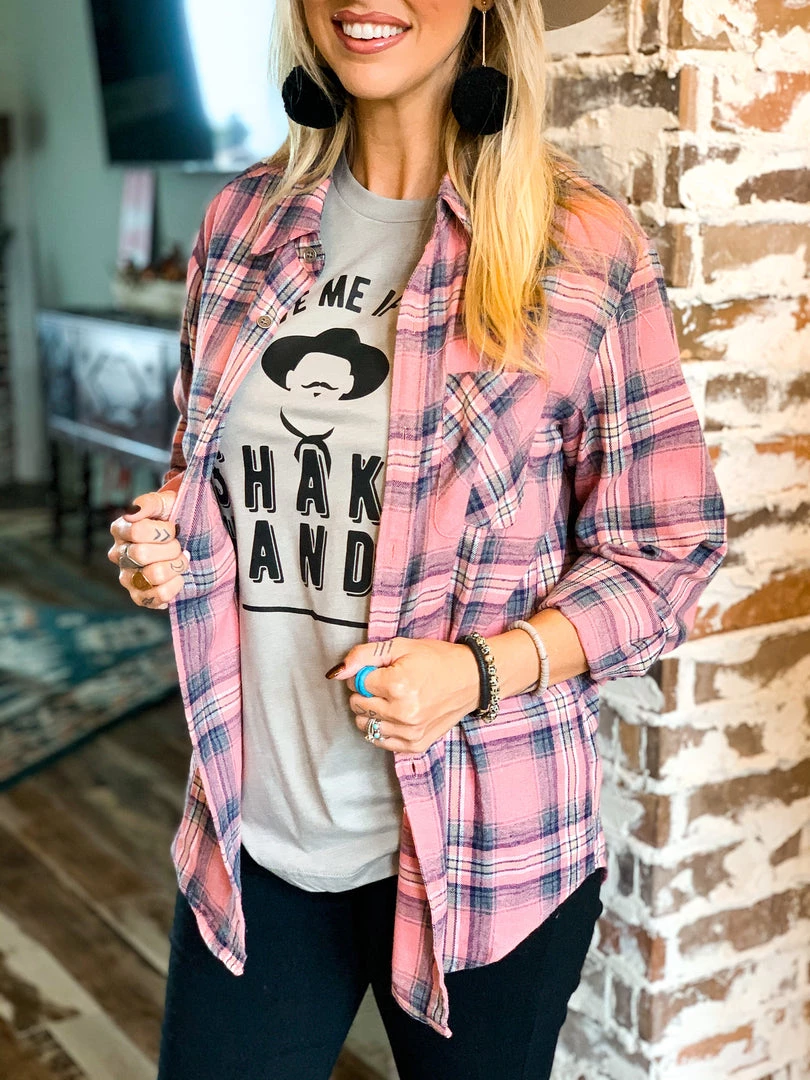 La Mel The Rose City Flannel In Pink Clearance 8 La Mel The Rose City Flannel In Pink Clearance