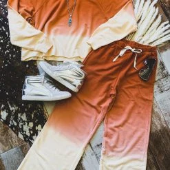 Zenana Clothing The Conroe Two Piece Set In Rust