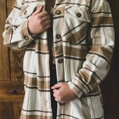 Style Melody The Lipan Shacket In Tan Clothing