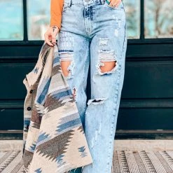 Uniq Inc The Bandera Wide Leg Pant In Acid Wash Clearance