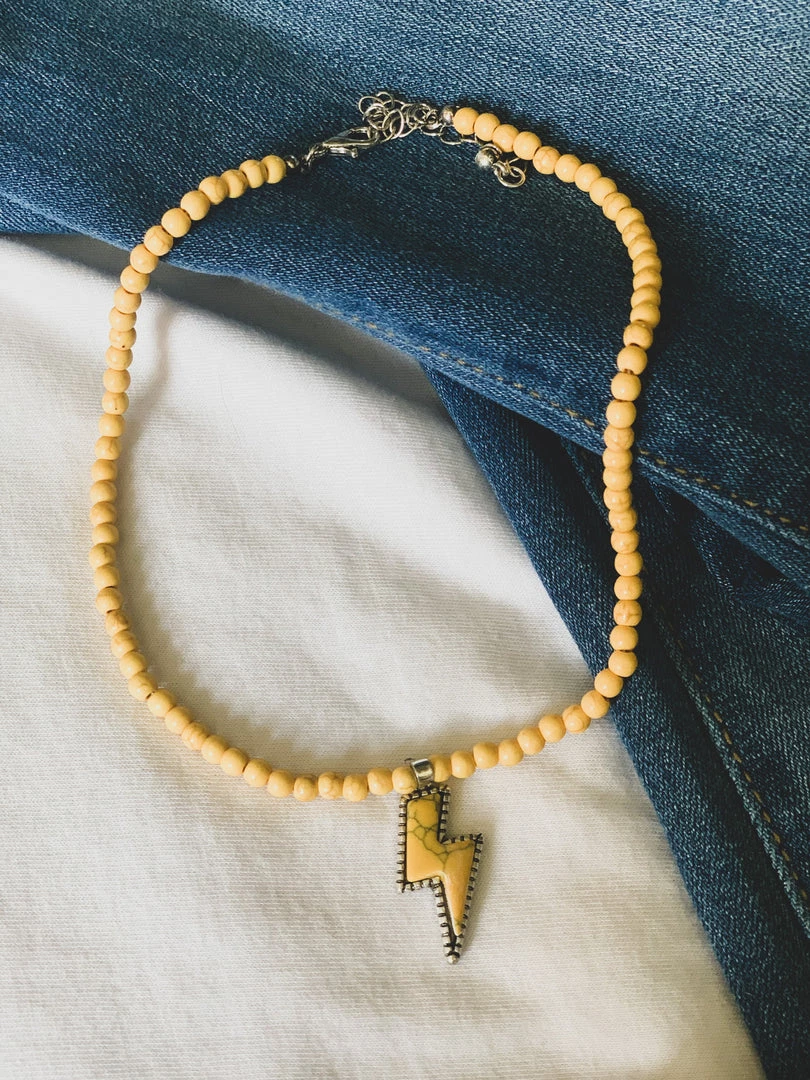 Bosuk Jewelry The Riverside Choker Necklace In Mustard 3 Bosuk Jewelry The Riverside Choker Necklace In Mustard